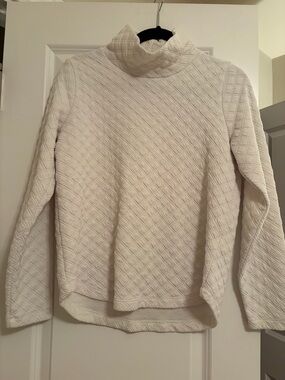 J. Crew Quilted Turtleneck Sweater - Cream
